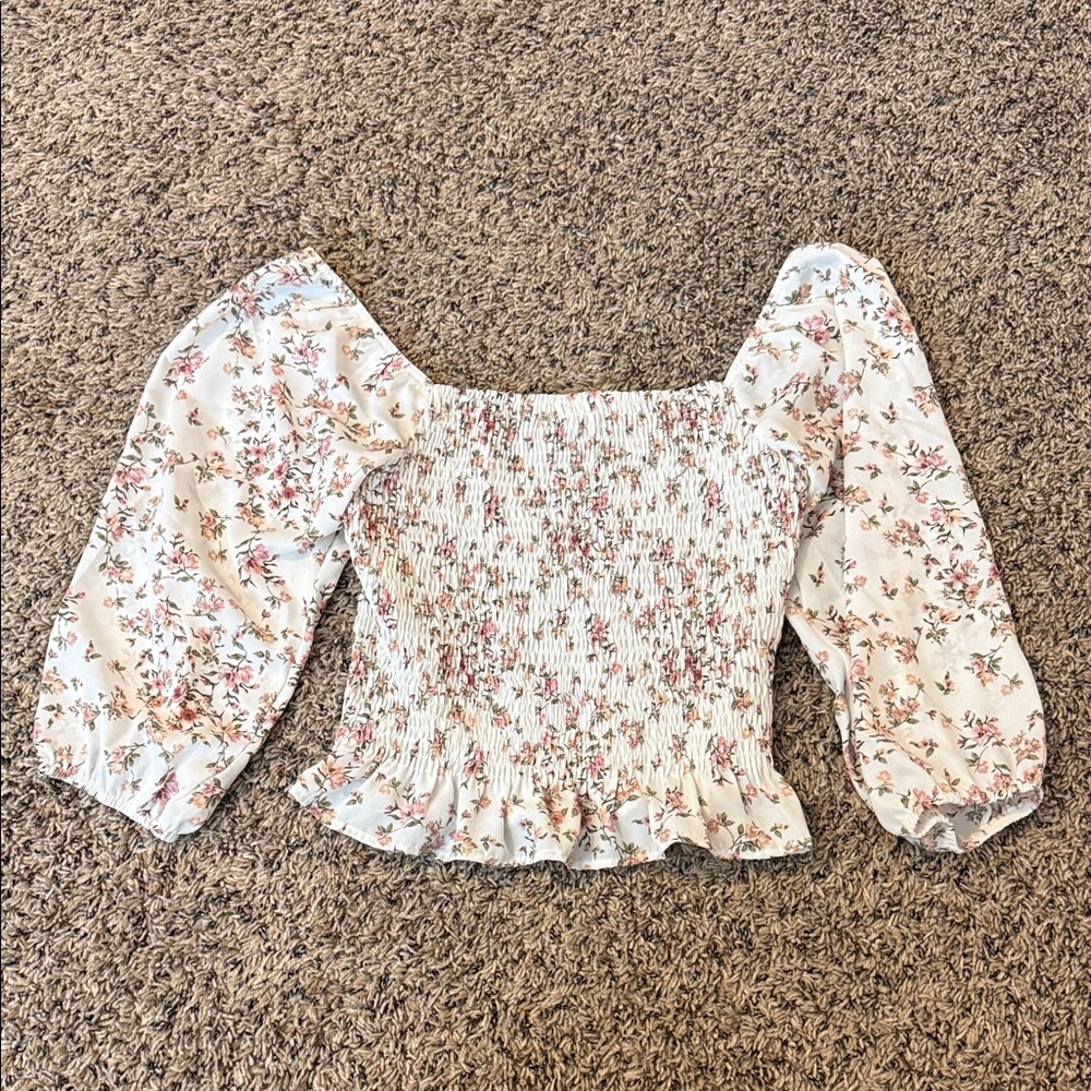 Floral Smocked Women's Top